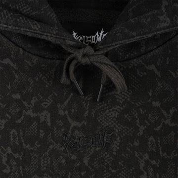 Welcome Serpent Animal Print Hoodie - Black