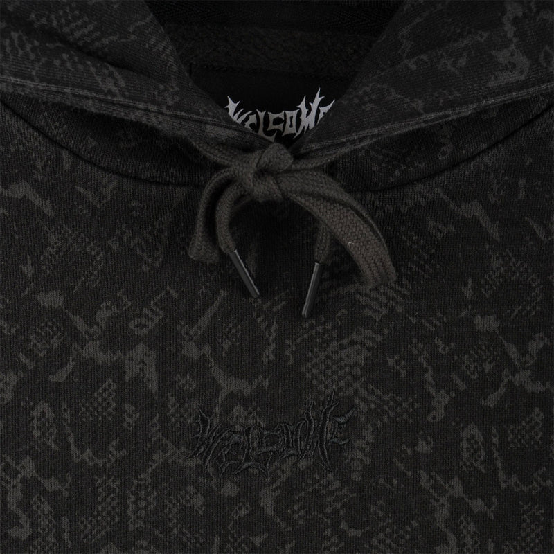 Welcome Serpent Animal Print Hoodie - Black