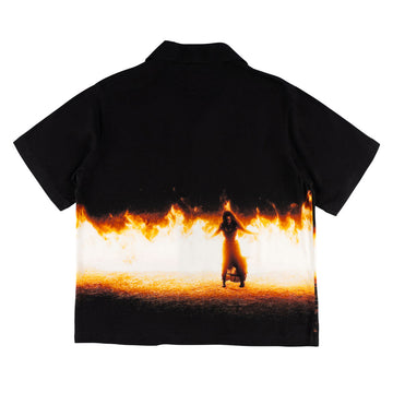 Welcome x Harry Potter Burrow Burn Rayon Shirt - Black