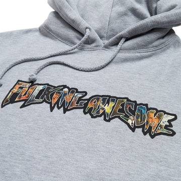Fucking Awesome Dill Collage Logo Hoodie - Grey Heather