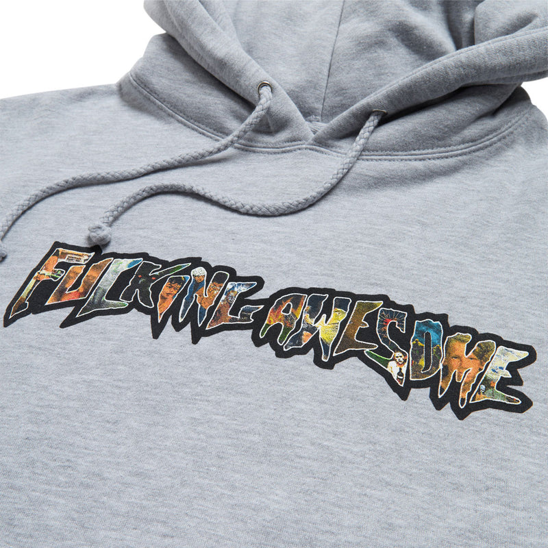 Fucking Awesome Dill Collage Logo Hoodie - Grey Heather