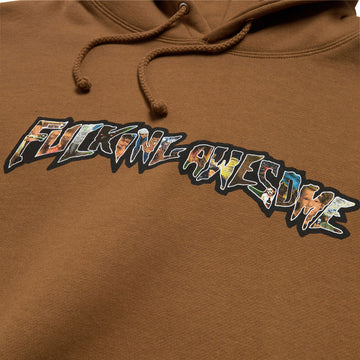Fucking Awesome Dill Collage Logo Hoodie - Saddle