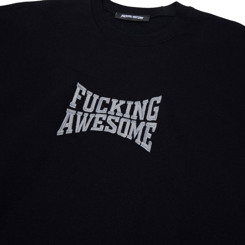 Fucking Awesome Knockout Tonal Embroidered Sweatshirt - Black