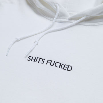 Designer Trash Shits Fucked Hoodie - White