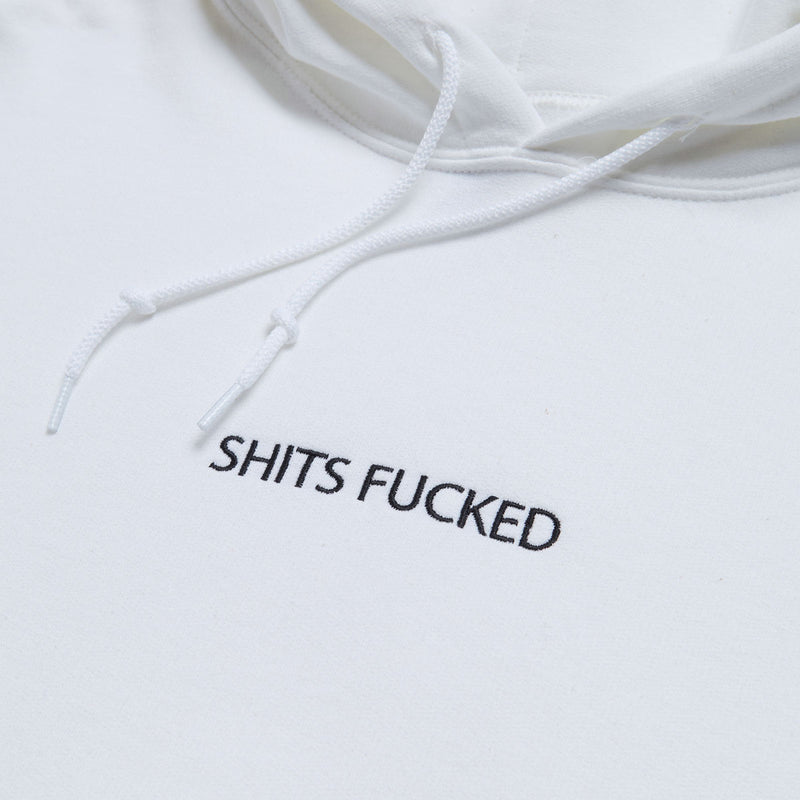 Designer Trash Shits Fucked Hoodie - White