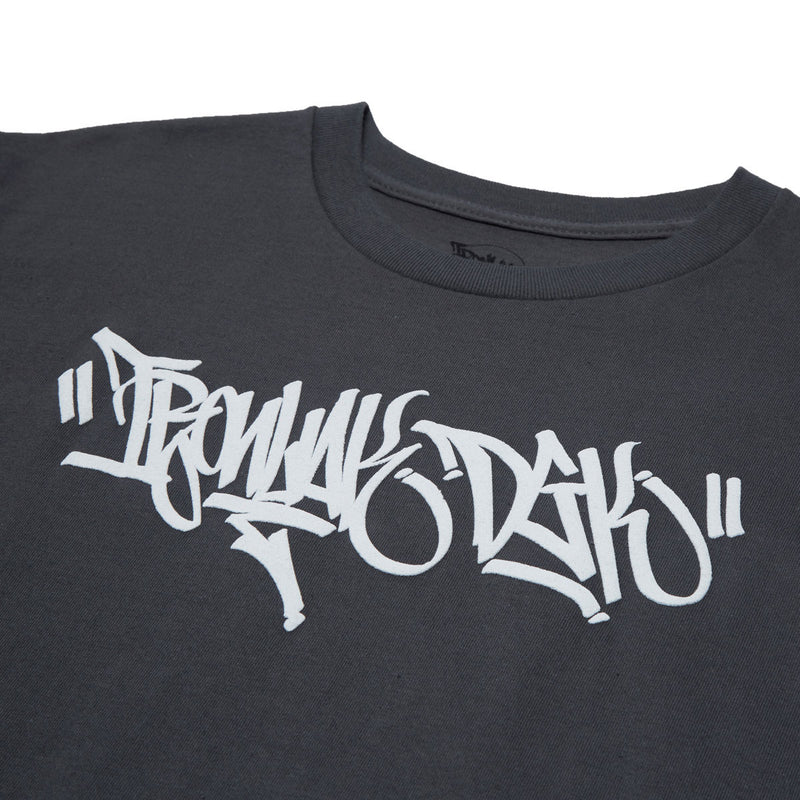 DGK x Ironlak Hands Off Puff Ink T-Shirt - Charcoal