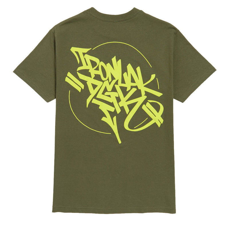 DGK x Ironlak Hands Off Puff Ink T-Shirt - Military Green
