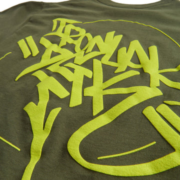 DGK x Ironlak Hands Off Puff Ink T-Shirt - Military Green