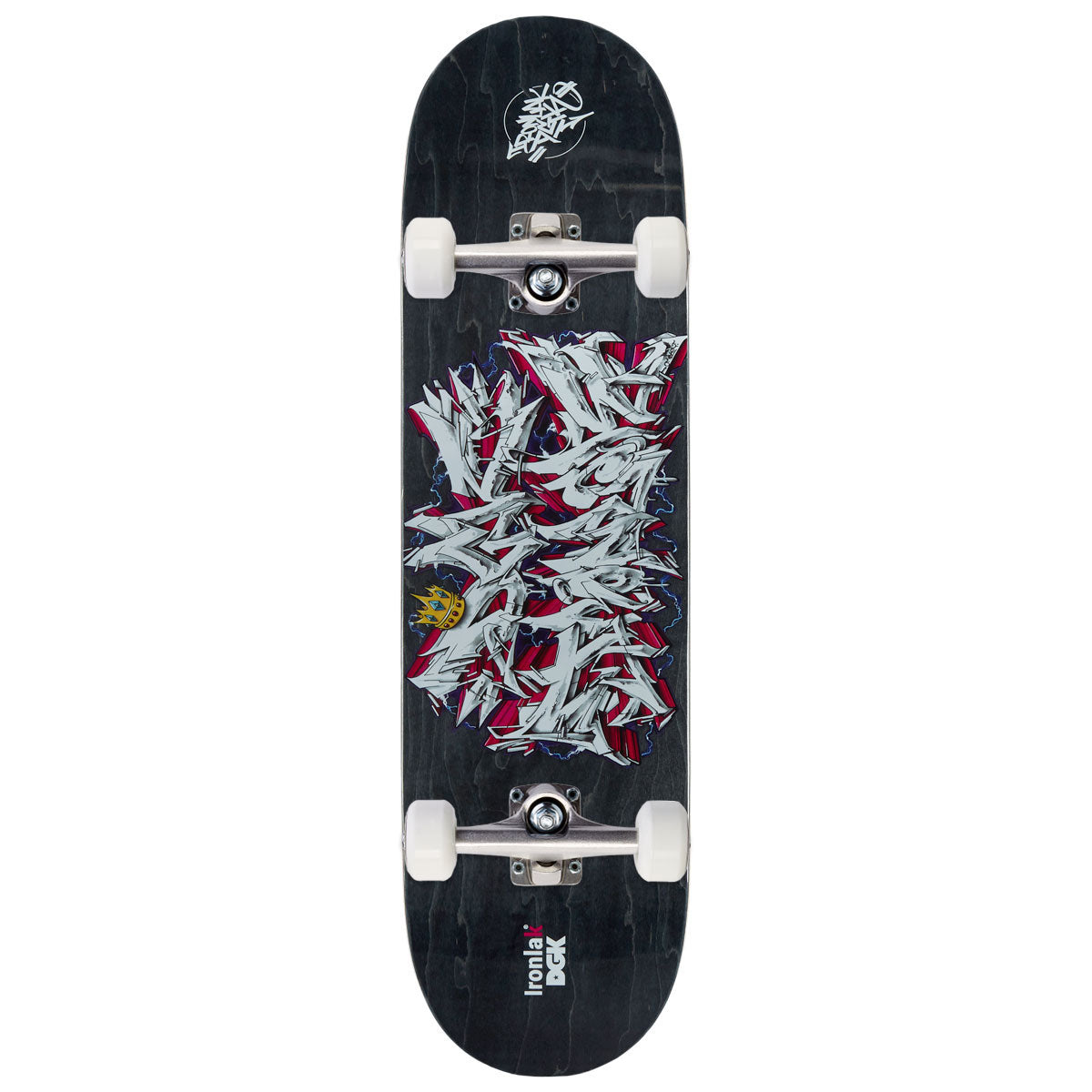DGK x Ironlak Volts Skateboard Complete - Black - 8.50