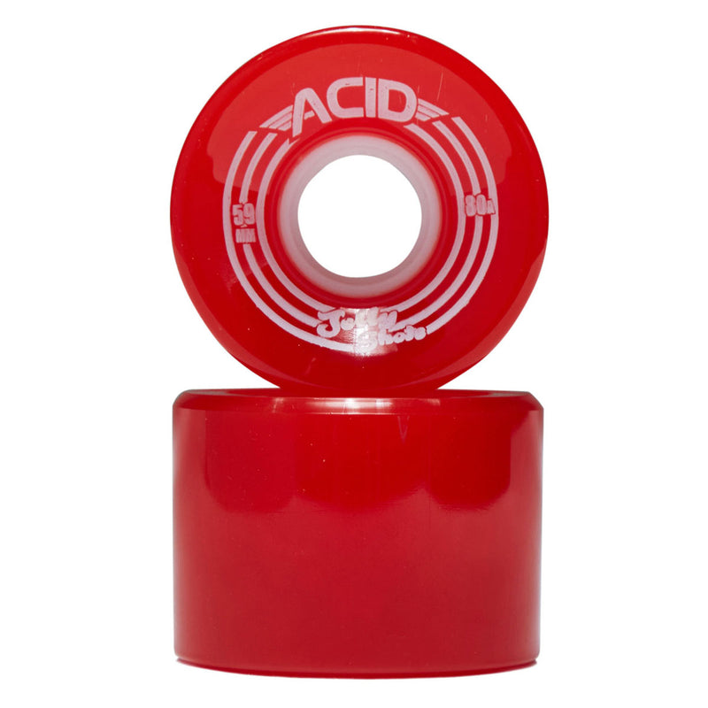 Acid Jelly Shots 80a Skateboard Wheels - Red - 59mm