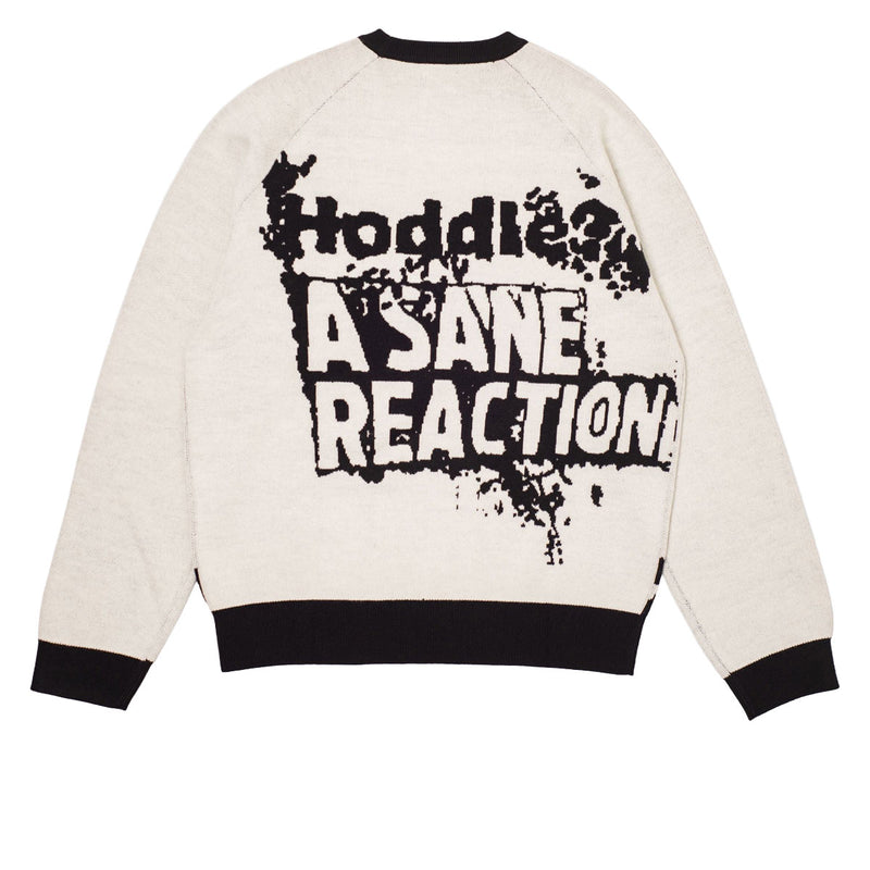 Hoddle Sane Reaction Knit Sweater - White/Black