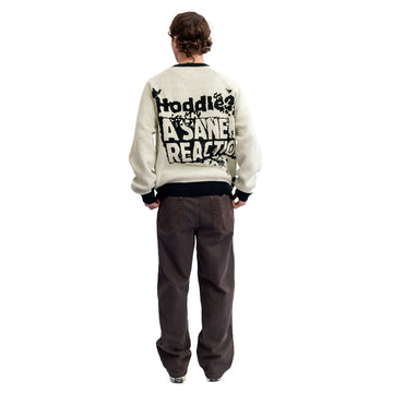 Hoddle Sane Reaction Knit Sweater - White/Black