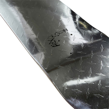 Violet Alex Olson Metal Shaped Skateboard Deck - Silver - 8.50