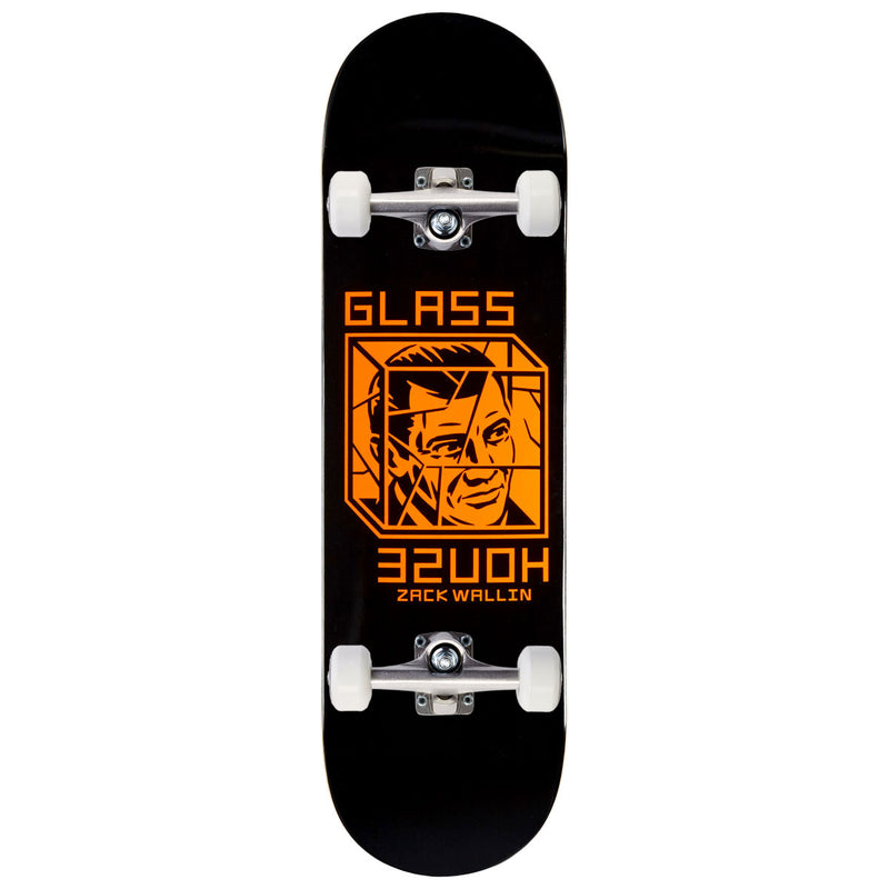 Glass House Wallin House Arrest Skateboard Complete - Flourescent Orange - 8.88