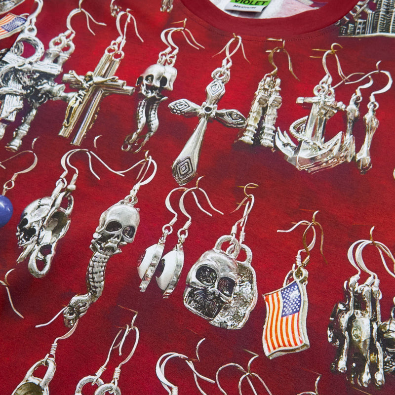 Violet Earings T-Shirt - Red