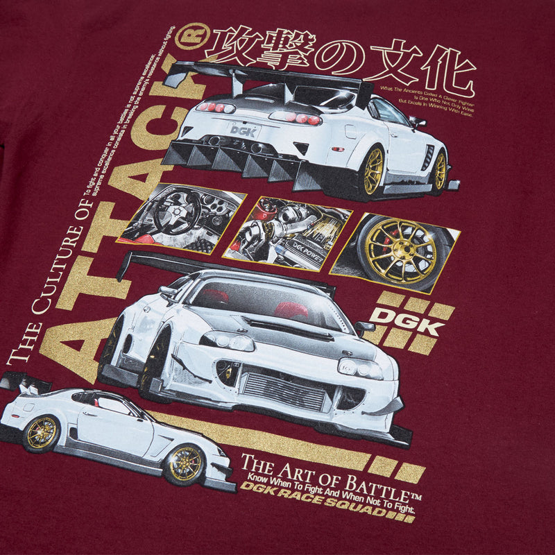 DGK Attack T-Shirt - Burgundy