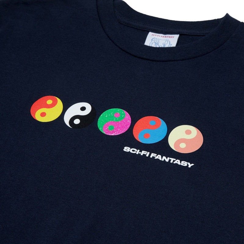 Sci-Fi Fantasy Yin Yang T-Shirt - Dark Navy