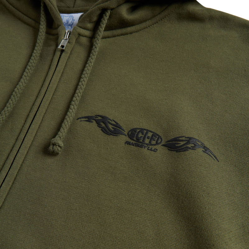 Sci-Fi Fantasy Origin Zip Hoodie - Sage