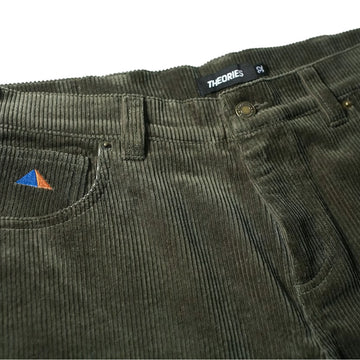 Theories Pavillion Wide Wale Corduroy Pants - Moss