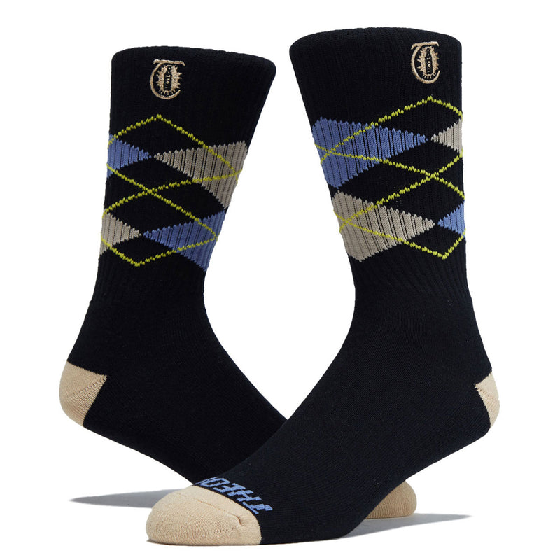 Theories Argyle Socks - Black And Lavendar