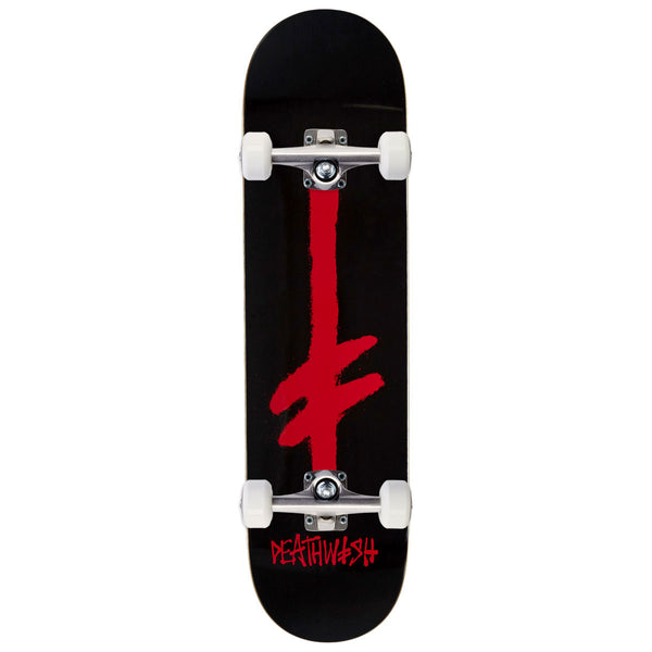 Deathwish Gang Spray Skateboard Complete - Black/Red - 8.00