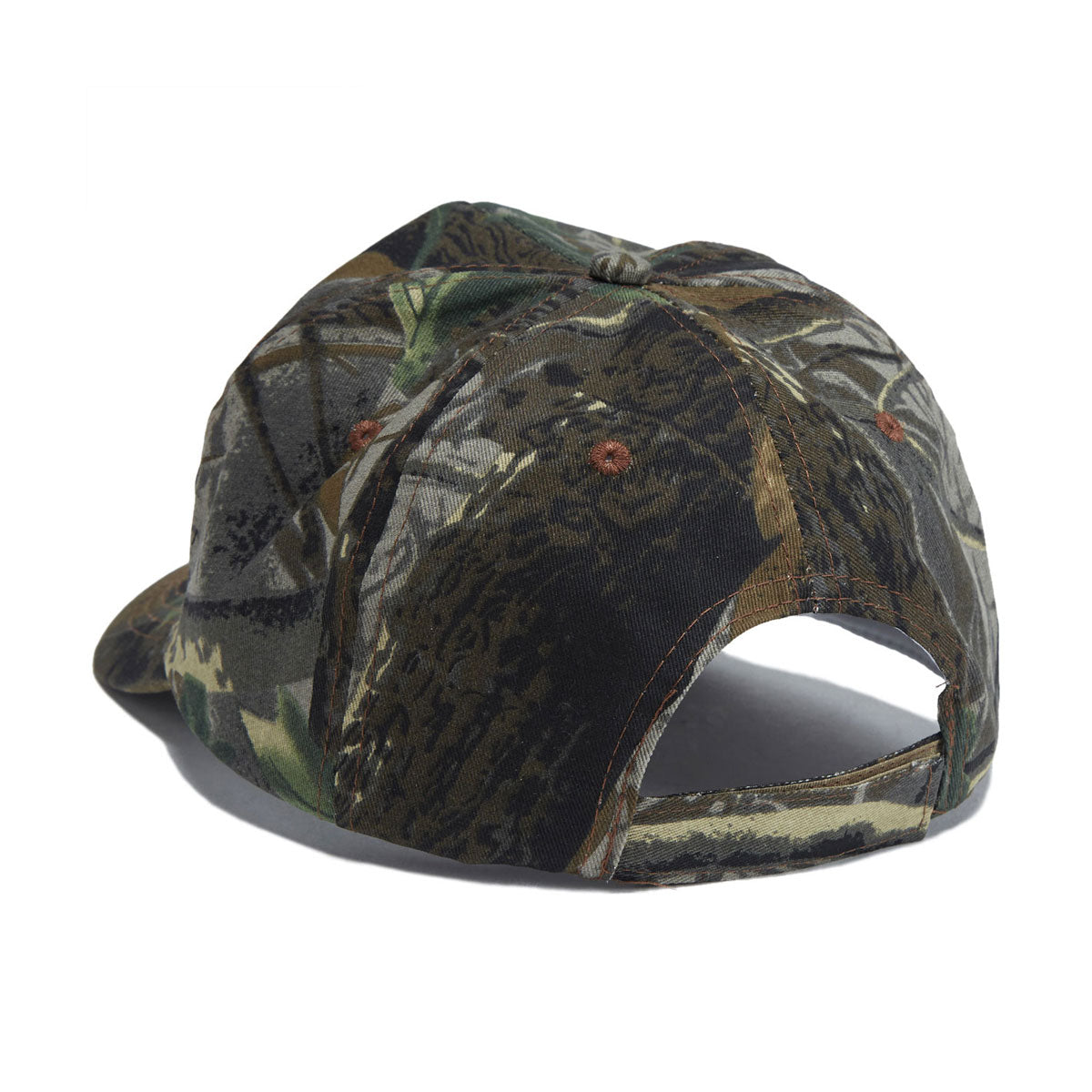 Metalwood Metal Logo 5 Panel Hat - Real Leaf Camo image 2
