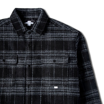 CCS Quilted Flannel Jacket - Black/White