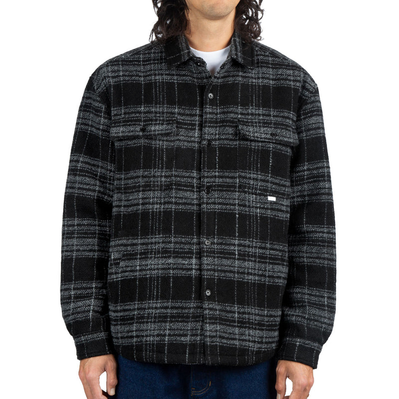 CCS Quilted Flannel Jacket - Black/White