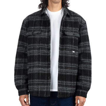CCS Quilted Flannel Jacket - Black/White