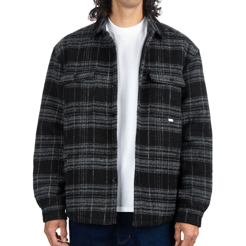 CCS Quilted Flannel Jacket - Black/White
