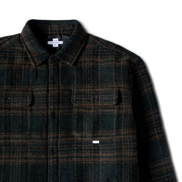 CCS Quilted Flannel Jacket - Green/Brown