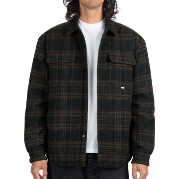 CCS Quilted Flannel Jacket - Green/Brown