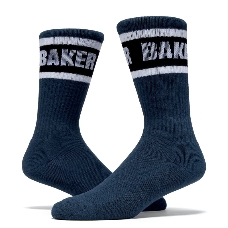 Baker Stripe Socks - Navy