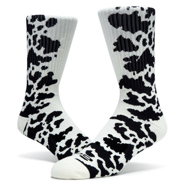 CCS Cow Socks - White/Black