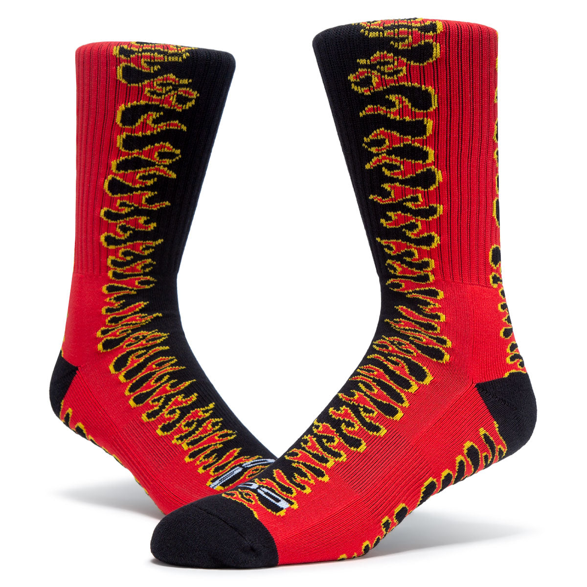 CCS Flames Socks - Black/Red image 2