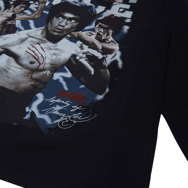 DGK x Bruce Lee Immortality Long Sleeve T-Shirt - Black