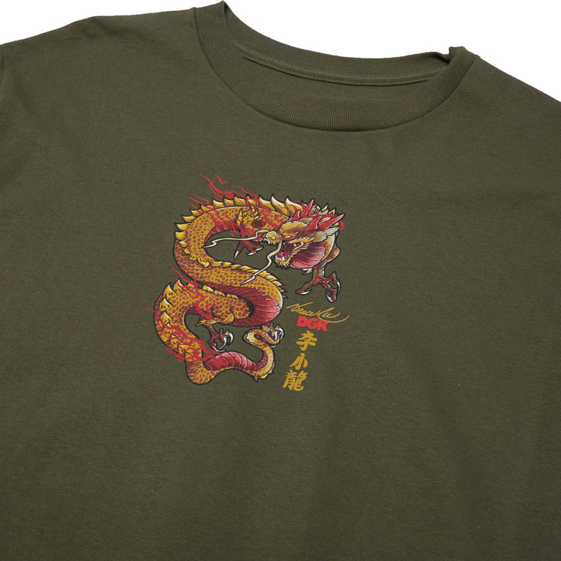 DGK x Bruce Lee Lil Dragon T-Shirt - Military Green