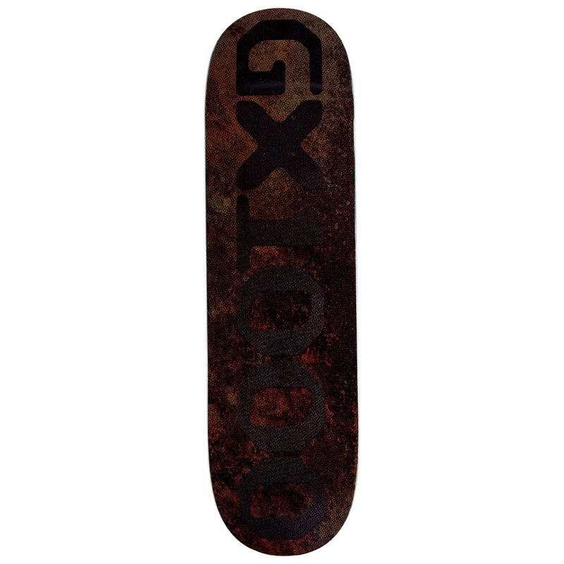 GX1000 OG Logo Patina Skateboard Deck - Brownish/Black Font - 8.75