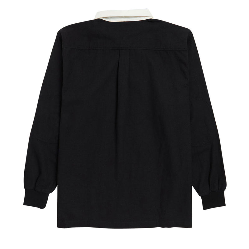 Poets Embroidered Logo Rugby Shirt - Black