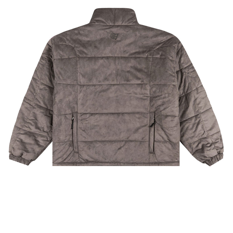 Bronze 56k Faux Suede Puffer Jacket - Steel