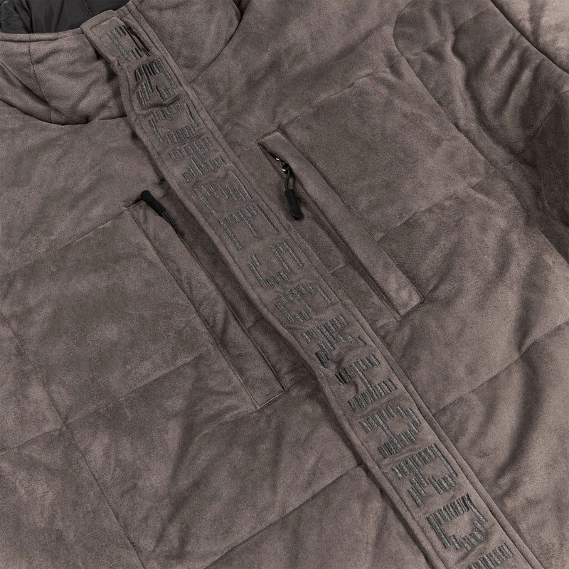 Bronze 56k Faux Suede Puffer Jacket - Steel