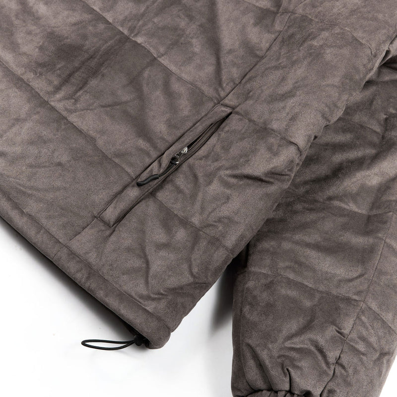 Bronze 56k Faux Suede Puffer Jacket - Steel