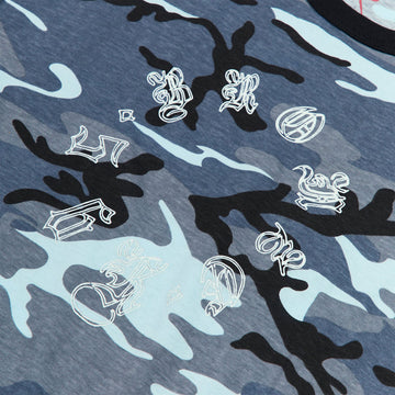 Bronze 56k Old E Spiral T-Shirt - Blue Camo