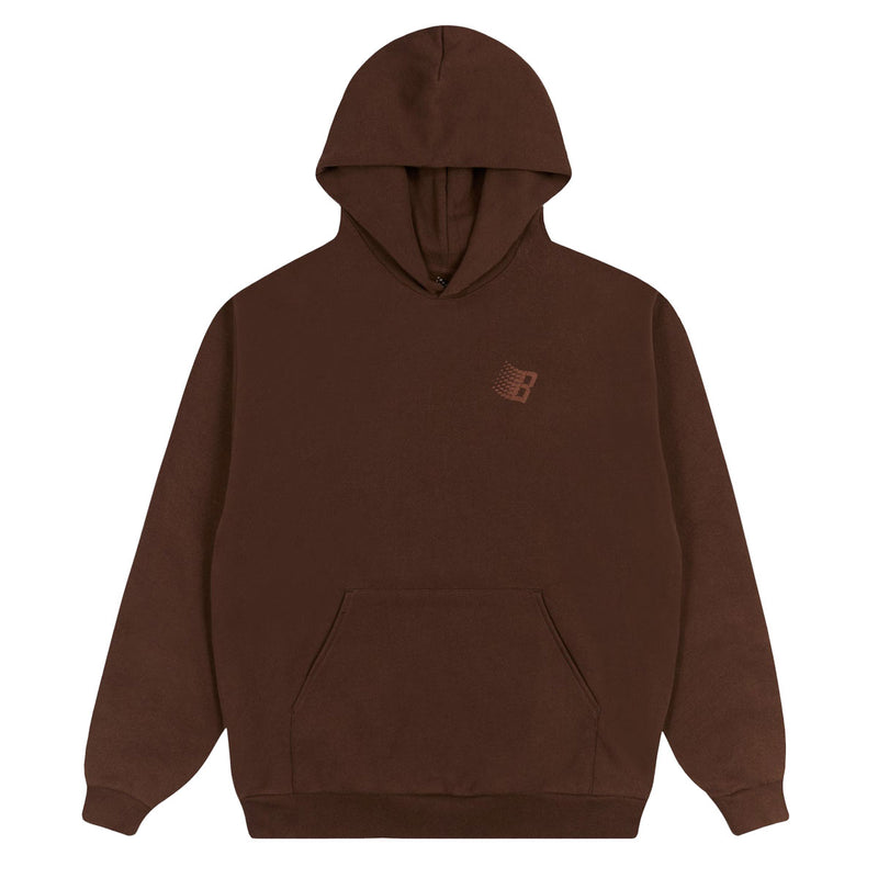 Bronze 56k B Logo Puff Print Hoodie - Brown
