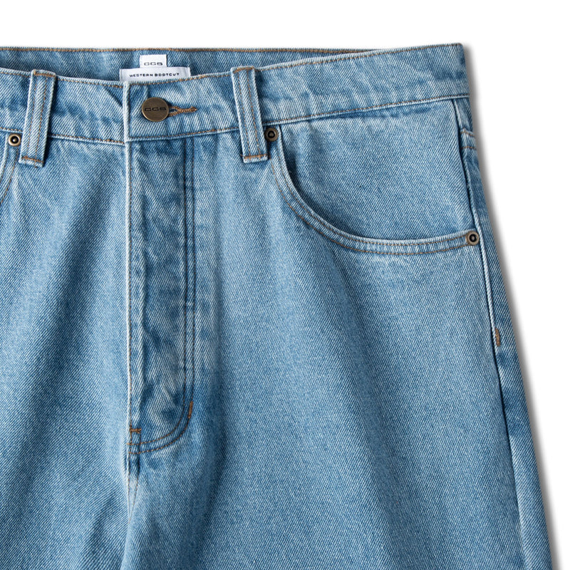 CCS Western Bootcut Denim Jeans - Rinsed Blue