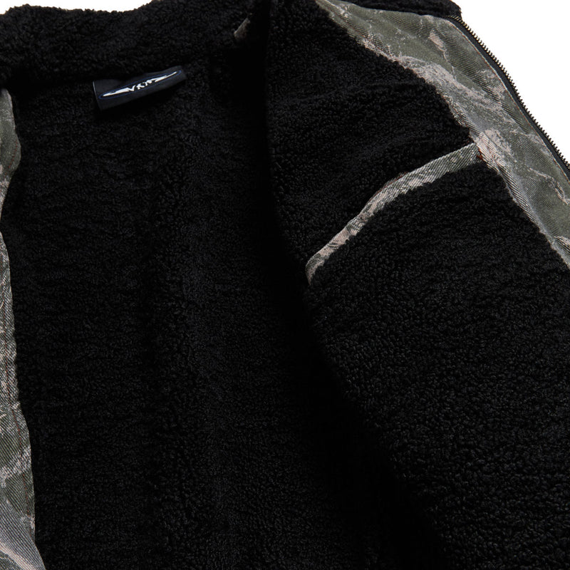 WKND Sherpa Lined Denim Jacket - Printed Camo Denim