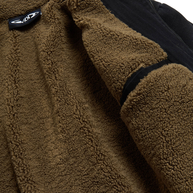 WKND Sherpa Lined Denim Jacket - Washed Black Denim