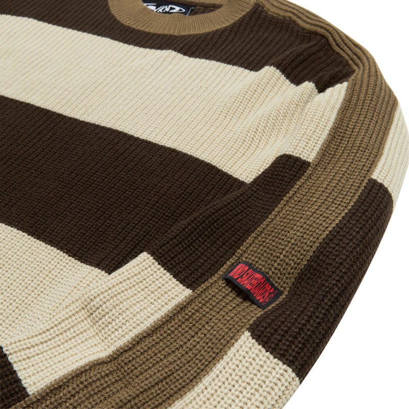 WKND Stripes Knit Sweater - Brown/Beige