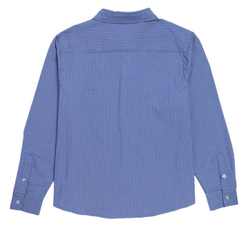 WKND Office Stripes RR Long Sleeve Shirt - Blue