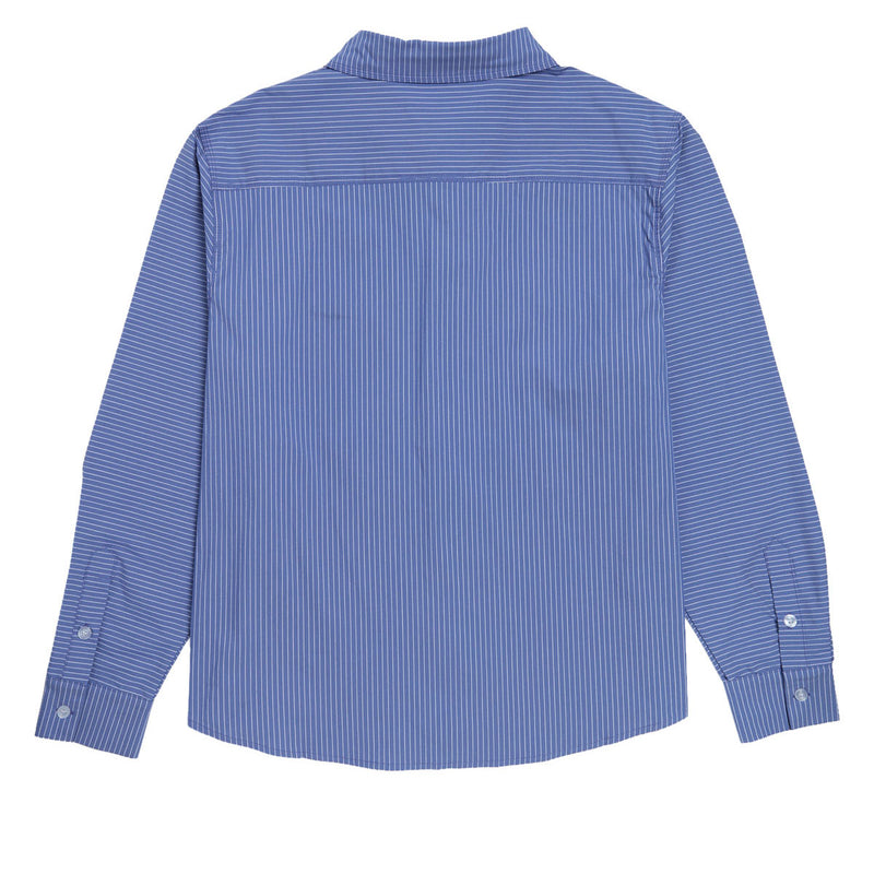 WKND Office Stripes RR Long Sleeve Shirt - Blue